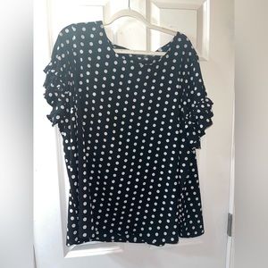 Lane bryant ruffled sleeve blouse size 24